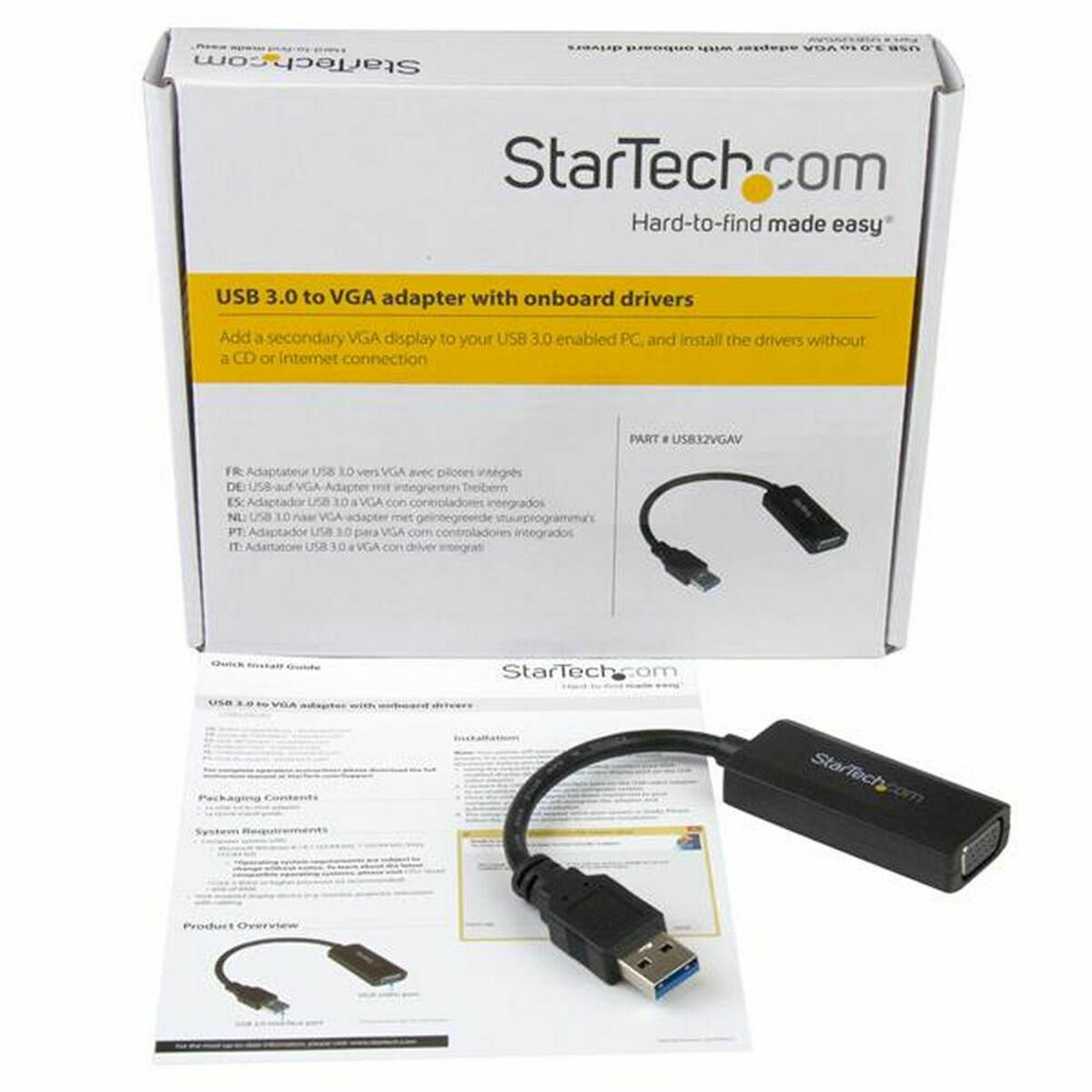 Adattatore USB 3.0 con VGA Startech USB32VGAV Nero 5 S7769351_3