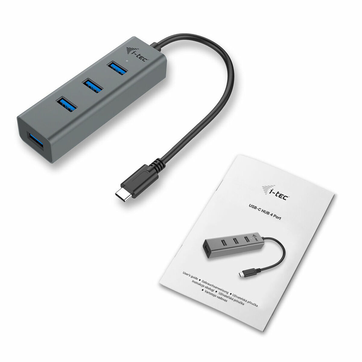 Hub USB i-Tec C31HUBMETAL403 USB x 4 Grigio Nero 2 S7783143_0