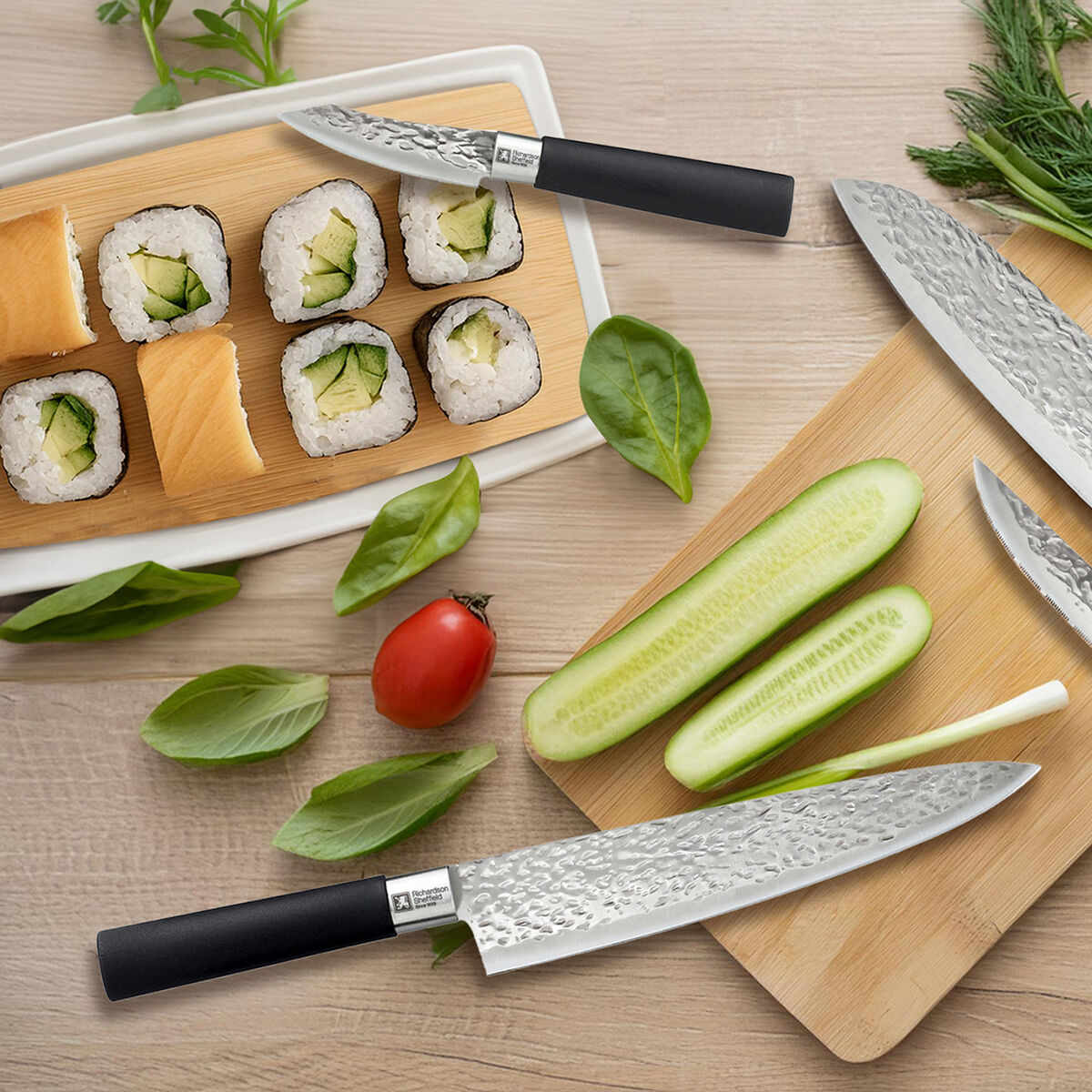 Coltello Spelucchino Richardson Sheffield Katana Nero Metallo Bachelite 8 cm (6 Unità) 3 S2712393_1