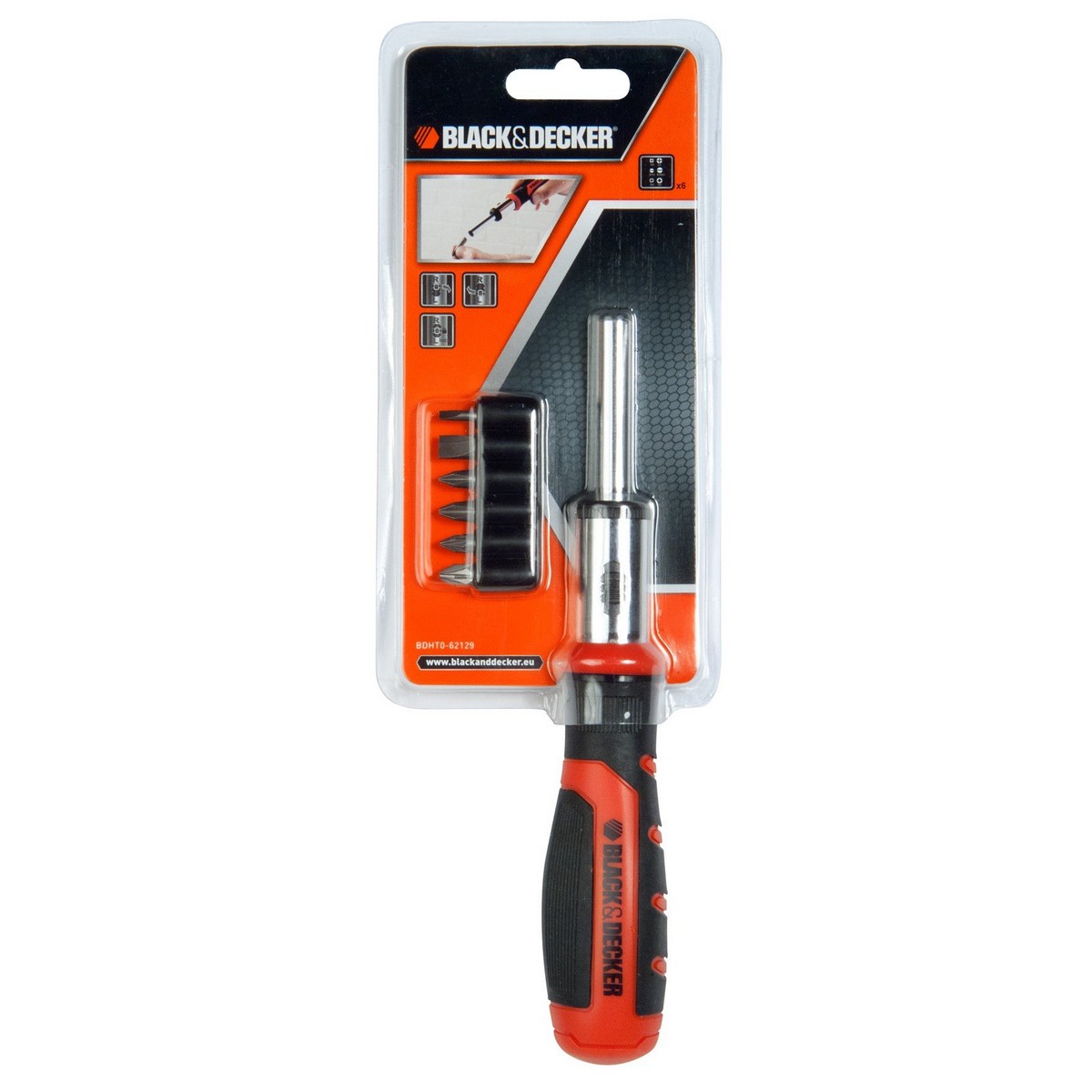 Set di punte con cacciavite Black & Decker BDHT0-62129 6 Pezzi 4 S7912383_2