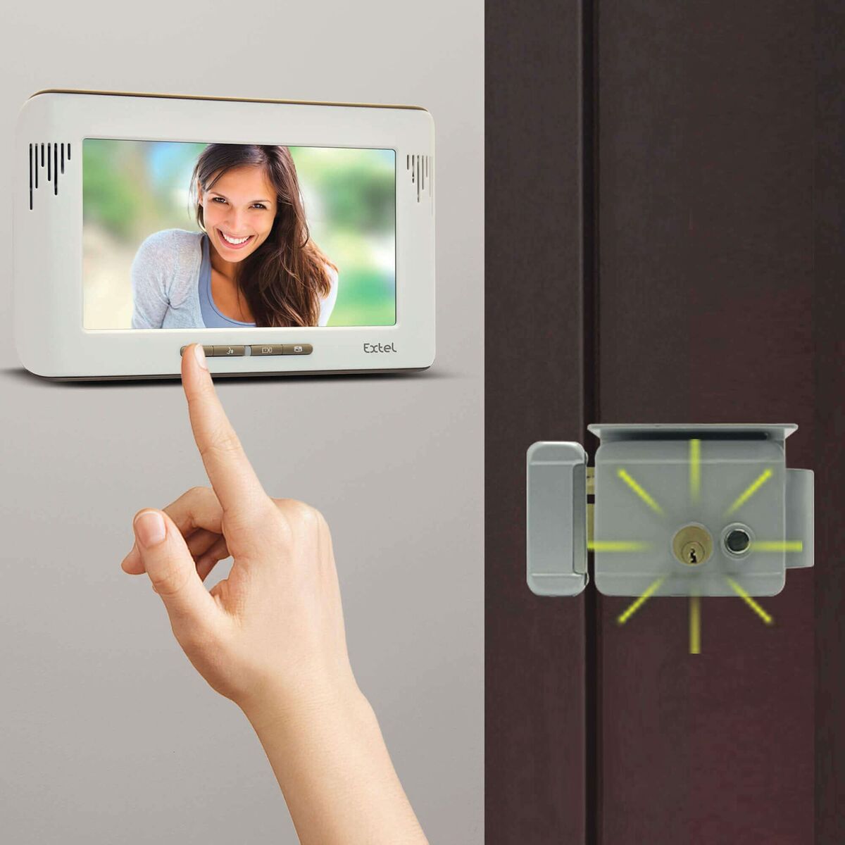 Serratura Extel WE 5001/2 BIS 23 x 14,9 x 12,1 cm Grigio Acciaio Rettangolare Porte 3 S7198111_1