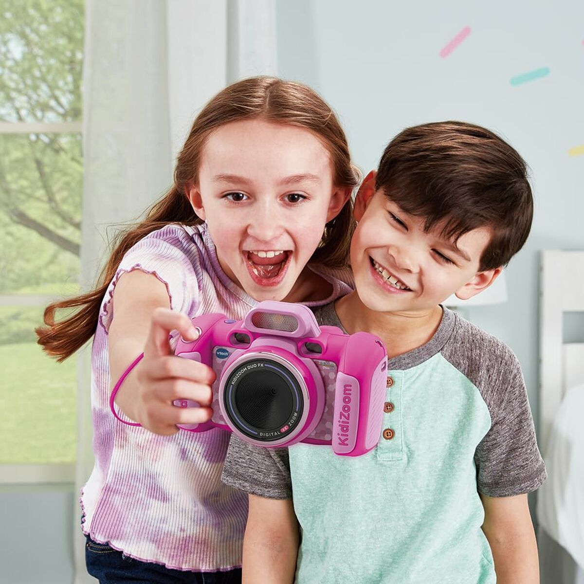 Macchina fotografica giocattolo per bambini Vtech Kidizoom Duo DX Rosa 4 S2435785_2
