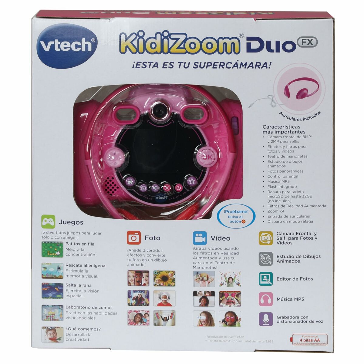Macchina fotografica giocattolo per bambini Vtech Kidizoom Duo DX Rosa 6 S2435785_4
