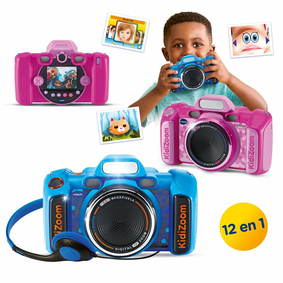 Macchina fotografica giocattolo per bambini Vtech Kidizoom Duo DX Rosa 7 S2435785_5