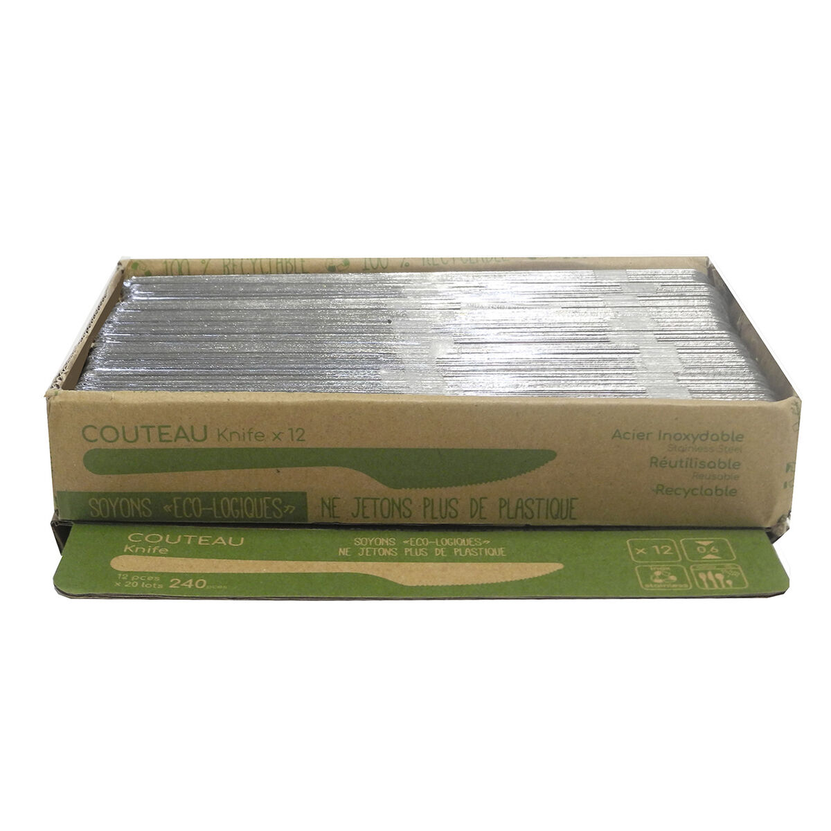 Set di Coltelli Amefa Ecologic Slim Metallo Acciaio (12 Unità) 3 S2710536_1