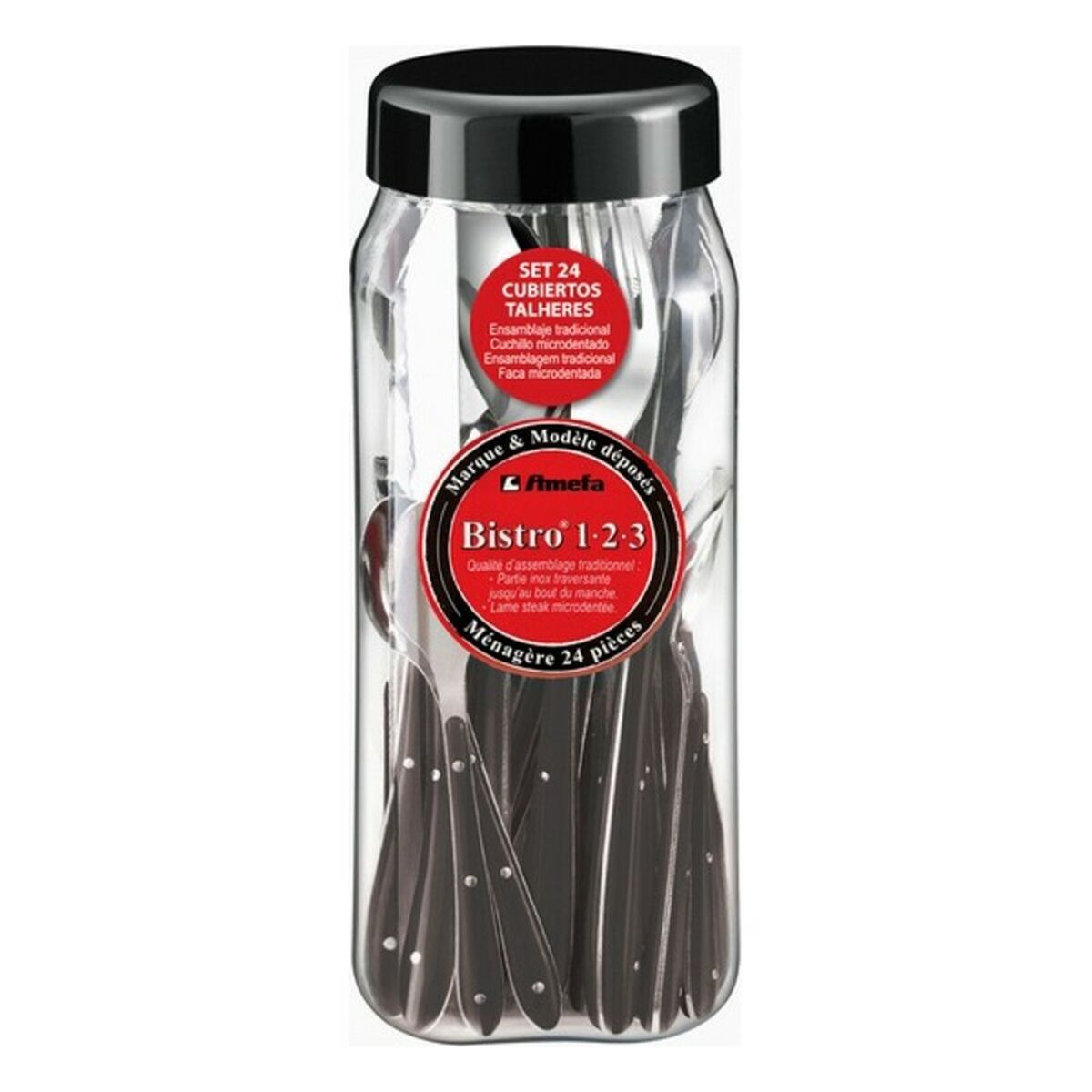 Servizio di Posate Amefa Bistro Metallo Bicolore 24 Pezzi 3 S2701777_1