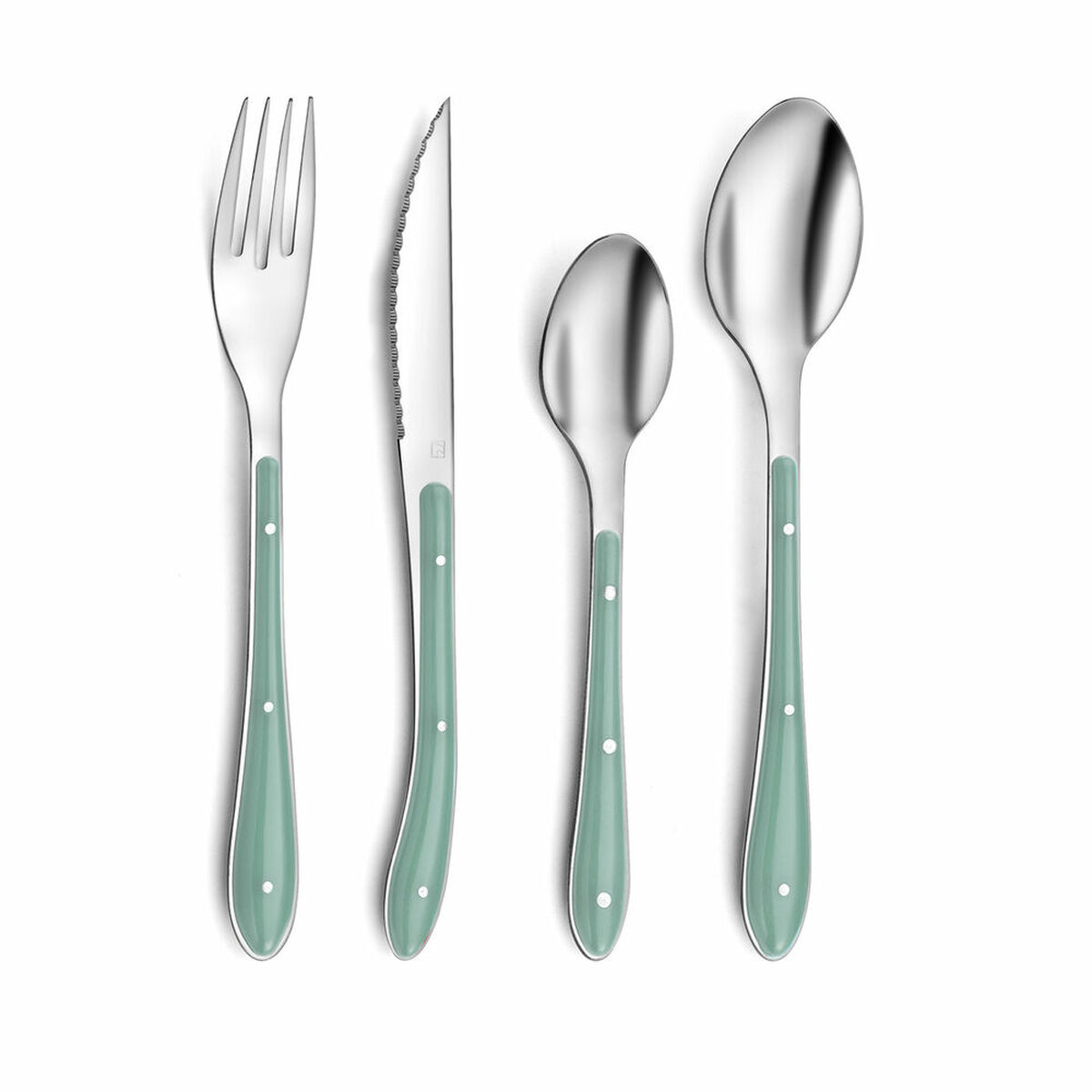 Set di Posate Amefa Bistro Verde Metallo 24 Pezzi 2 S2703016_0