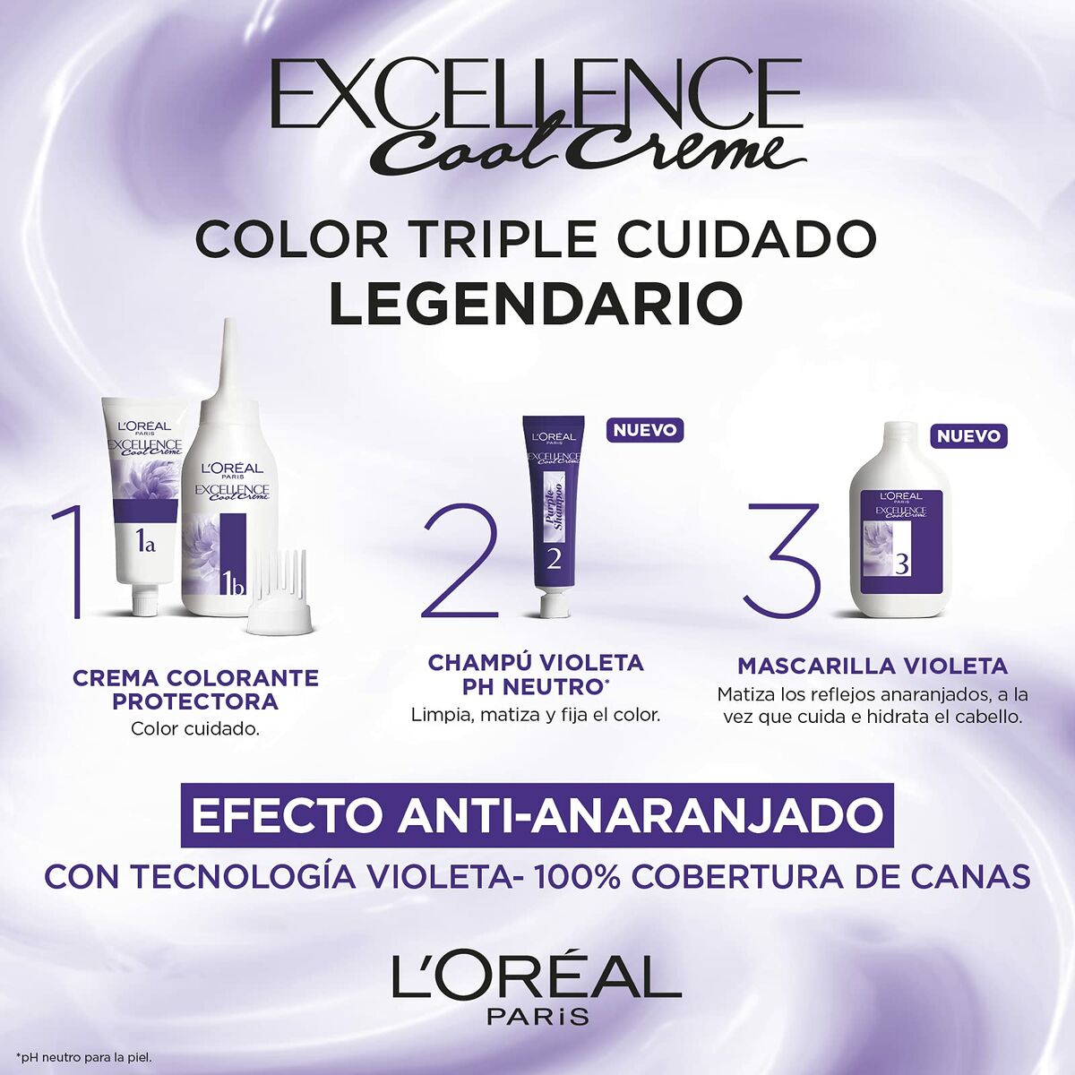 Tintura Permanente in Crema L'Oreal Make Up Excellence 8,11 Biondo Chiaro Cenere 192 ml 7 S05101840_5