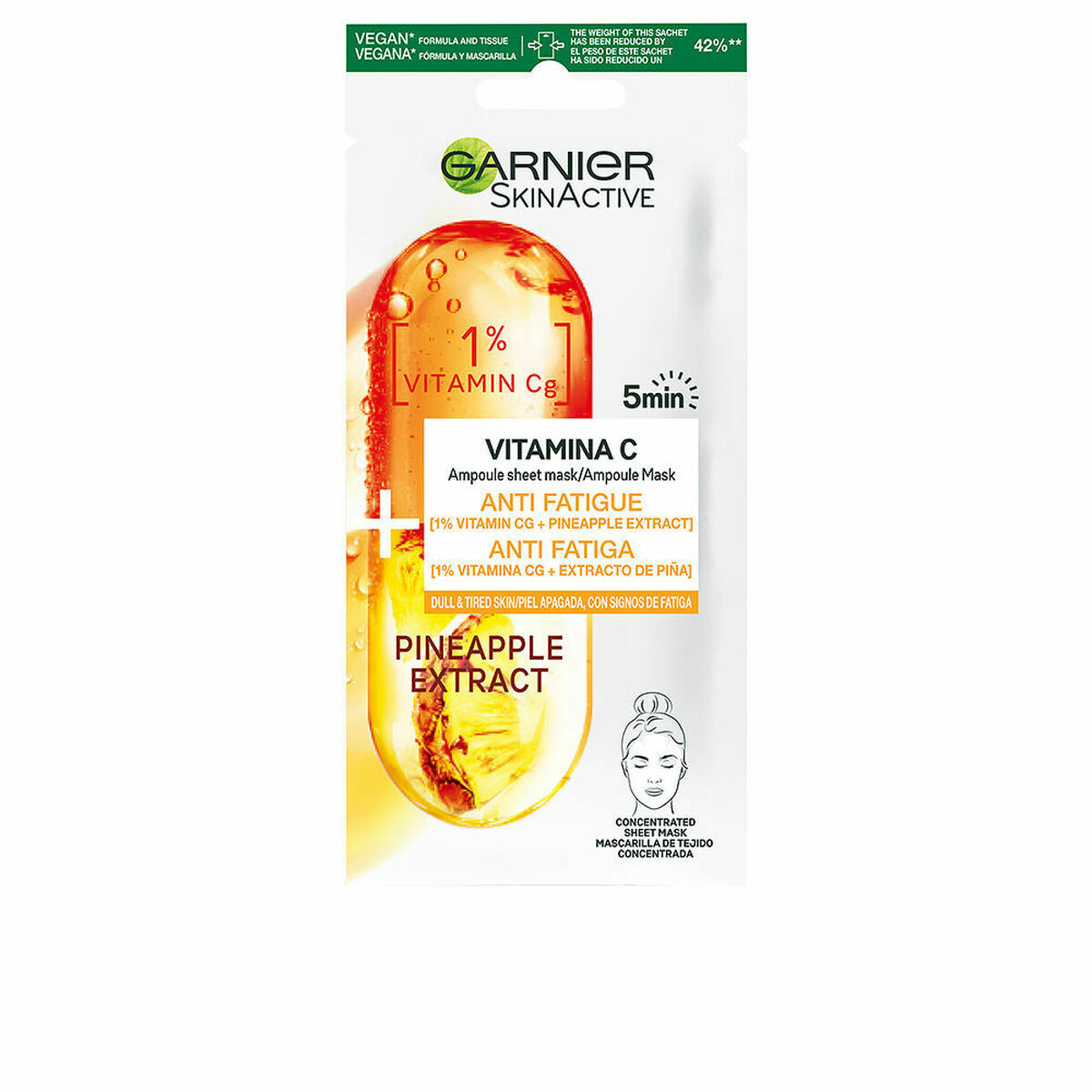 Maschera Viso Rassodante Garnier SkinActive Vitamina C 2 S0598565_0