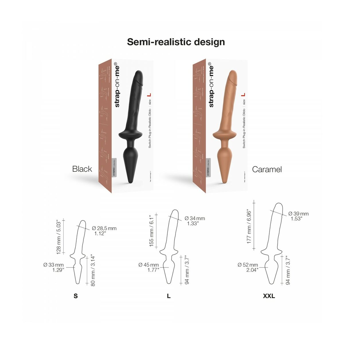 Dildo Strap-on-me Nero 4 M0407124_2