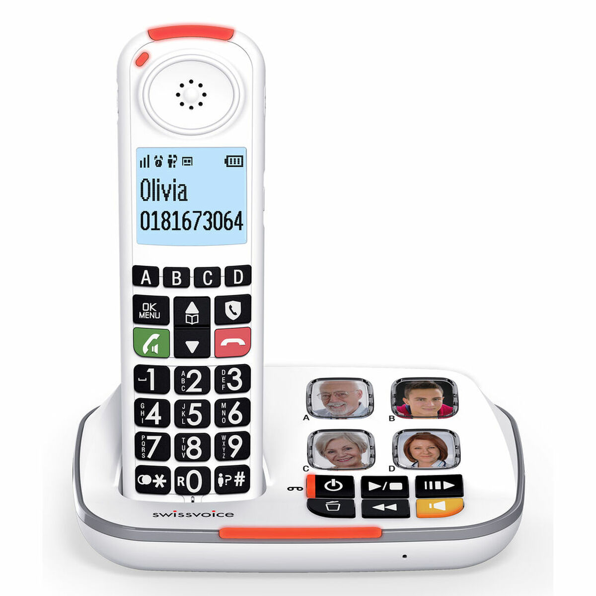 Telefono Senza Fili Swiss Voice Xtra 2355 Azzurro Bianco 2 S5614160_0