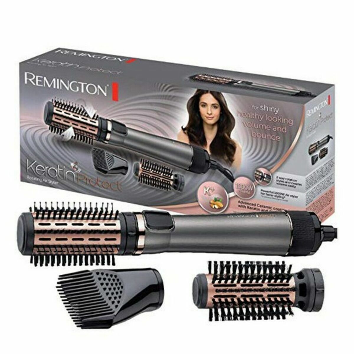 Spazzola Modellante Remington 45604560100 1000W Nero Oro Argentato 2 S9103750_0