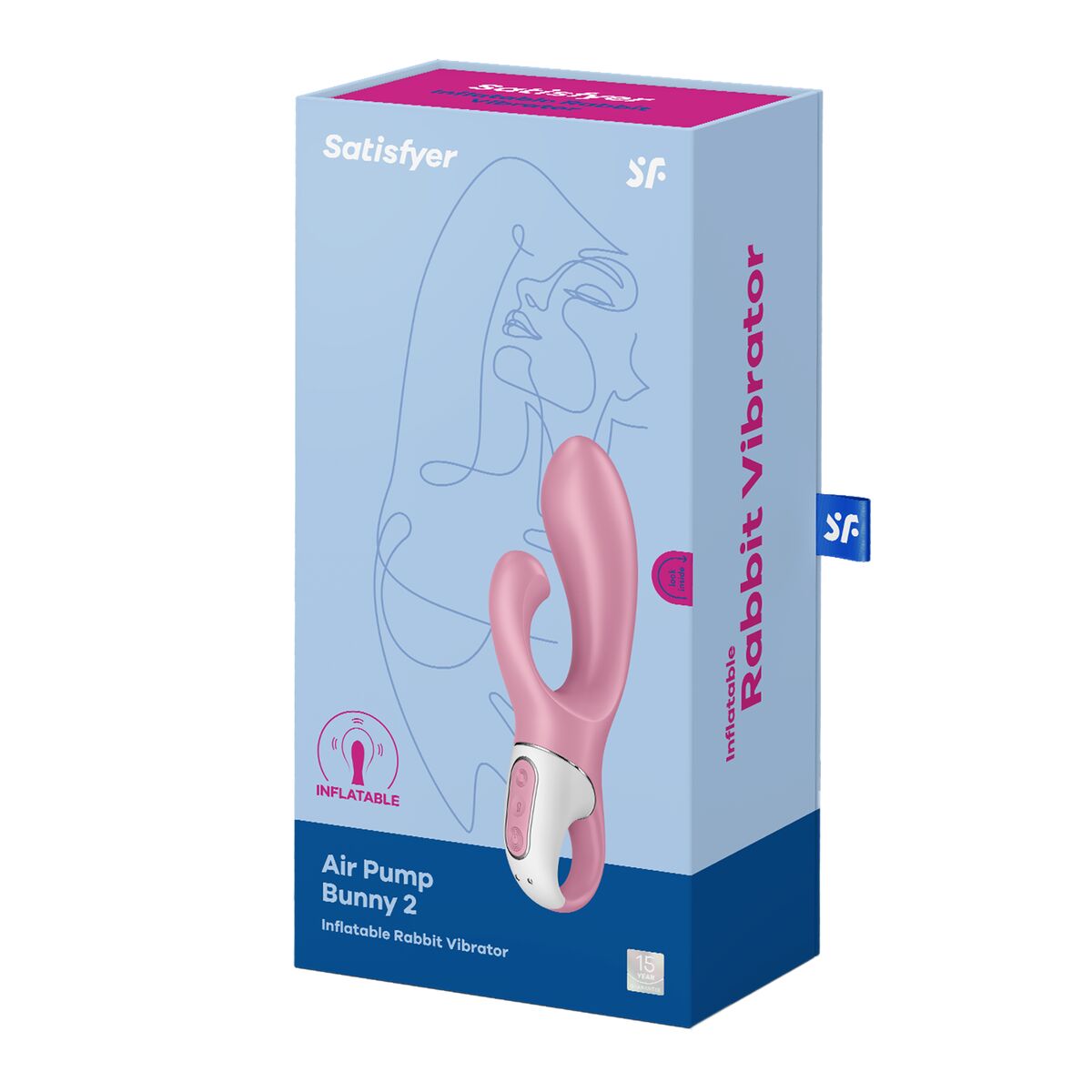 Vibratore per il Punto-G Satisfyer Air Pump Bunny 2 Light Rosa 7 S9402759_5