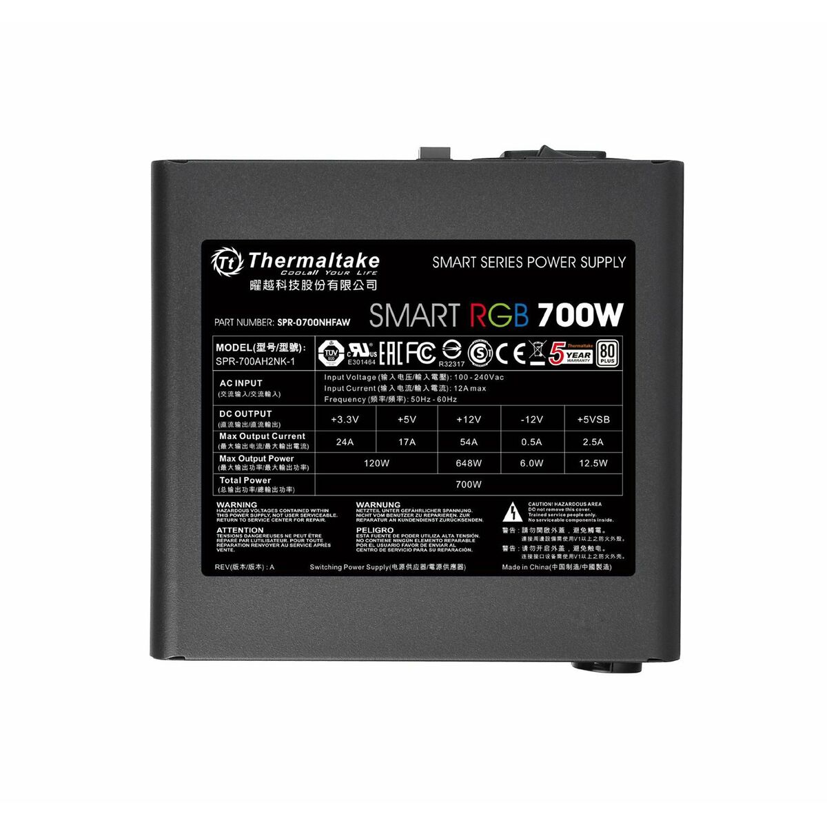 Fonte di Alimentazione THERMALTAKE PS-SPR-0700NHSAWE-1 700 W ATX 6 W 5 S5625779_3