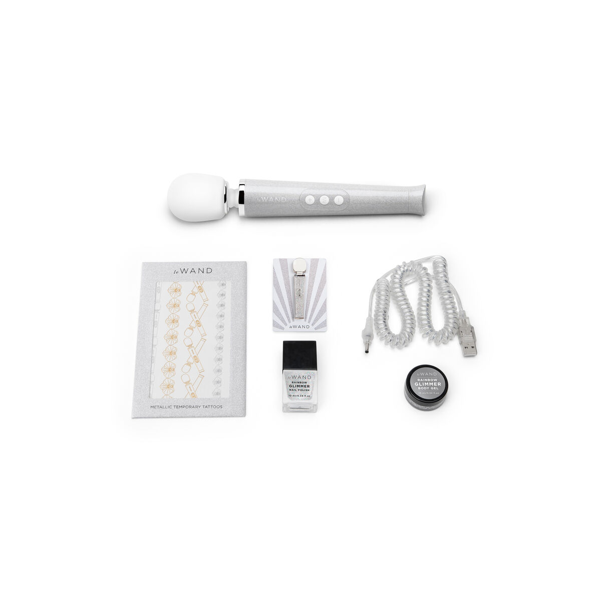 Vibratore Le Wand All That Glimmers Set Bianco 2 S9402874_0