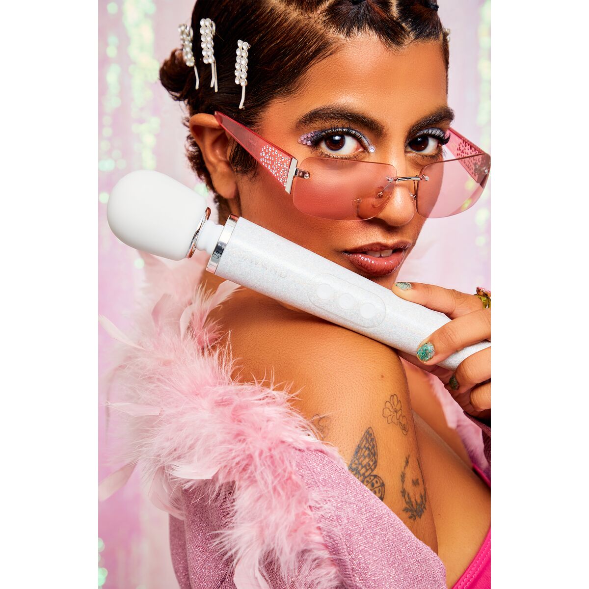 Vibratore Le Wand All That Glimmers Set Bianco 21 S9402874_19