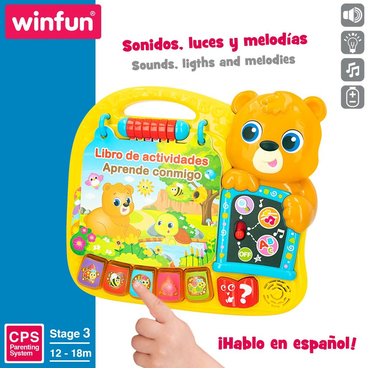 Libro interattivo per bambini Winfun 26,5 x 4,5 x 23,5 cm ES (4 Unità) 4 S8902516_2