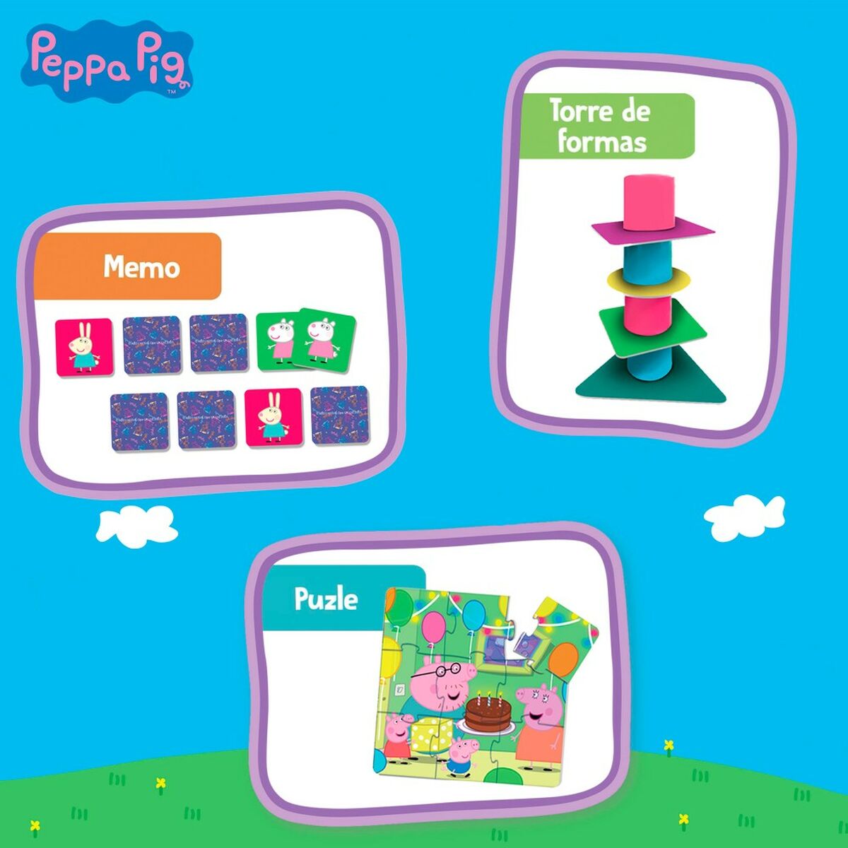 Gioco Educativo Peppa Pig Edu Games Collection 24,5 x 0,2 x 24,5 cm (6 Unità) 10 in 1 6 S8902579_4