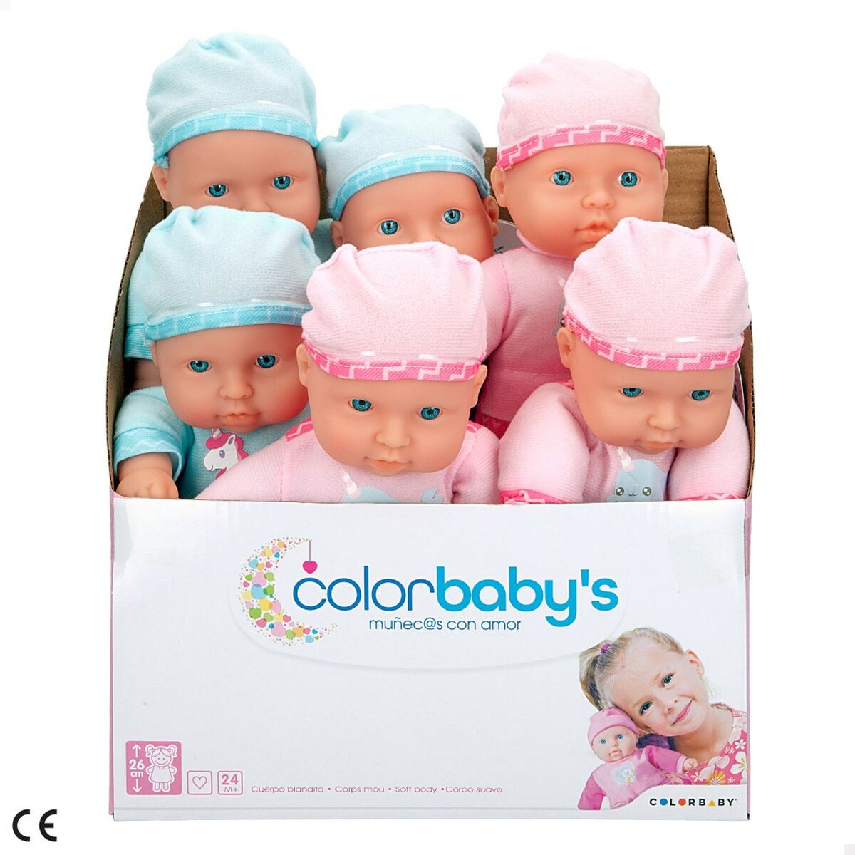 Bambolotto Neonato Colorbaby 26 cm 22,2 x 25 x 7 cm 12 Unità 6 S8902613_4
