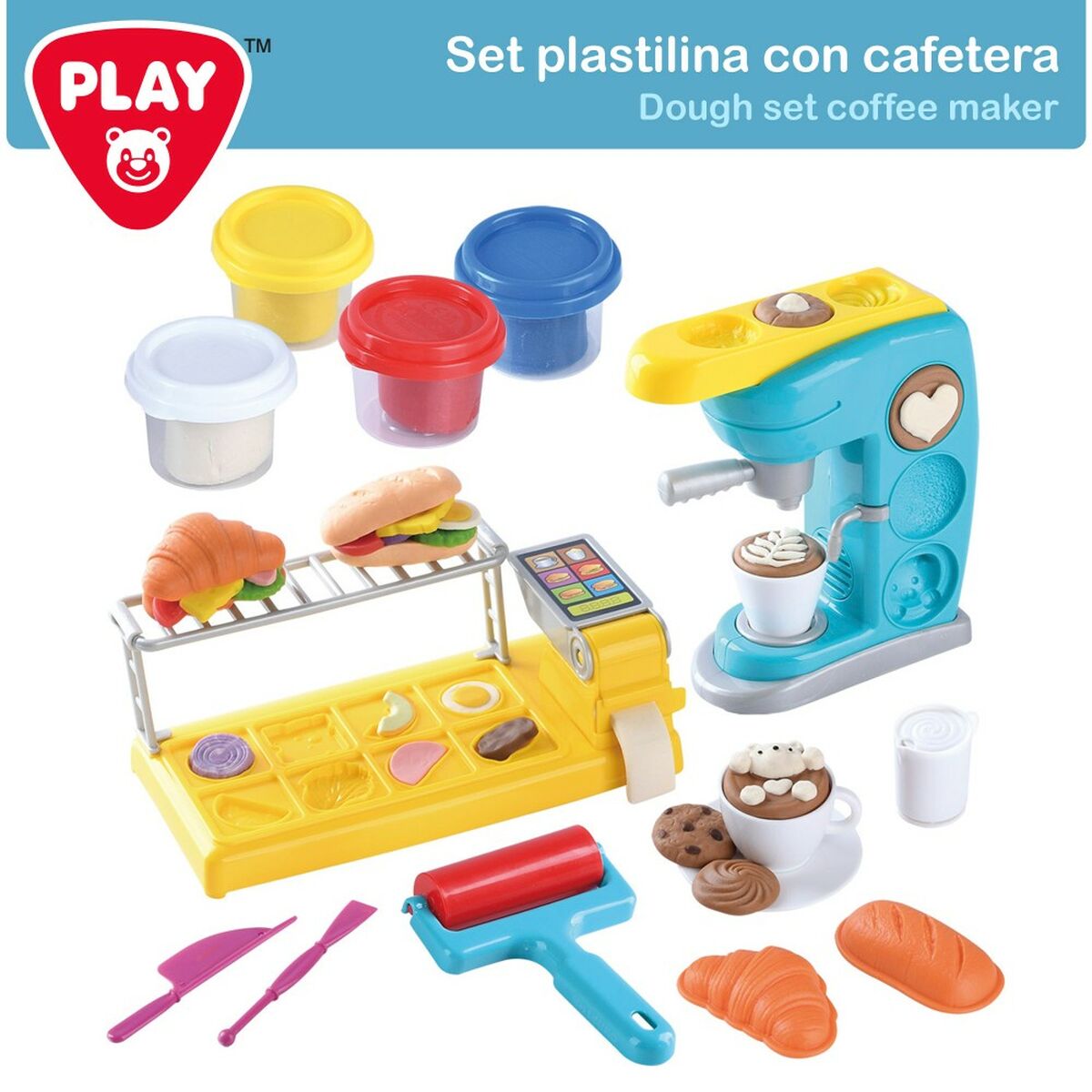 Gioco Creativo di Plastilina PlayGo (2 Unità) Caffettiera 4 S8903151_2
