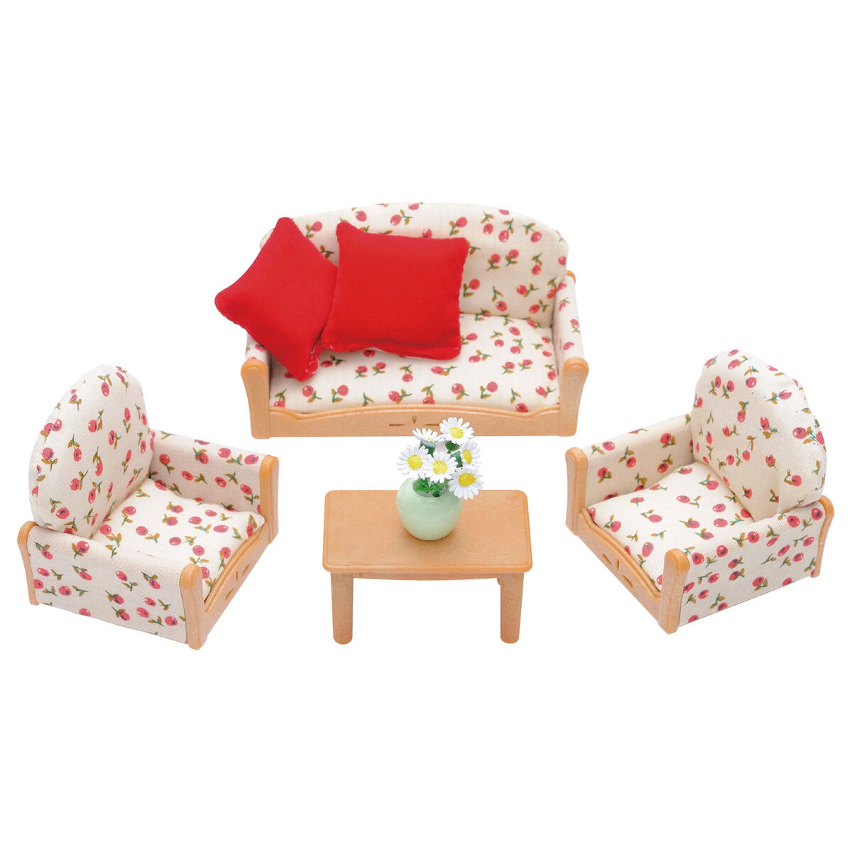 Accessori per Casa delle Bambole Sylvanian Families Sofa + 2 Armchairs + Table 3 S7156803_1
