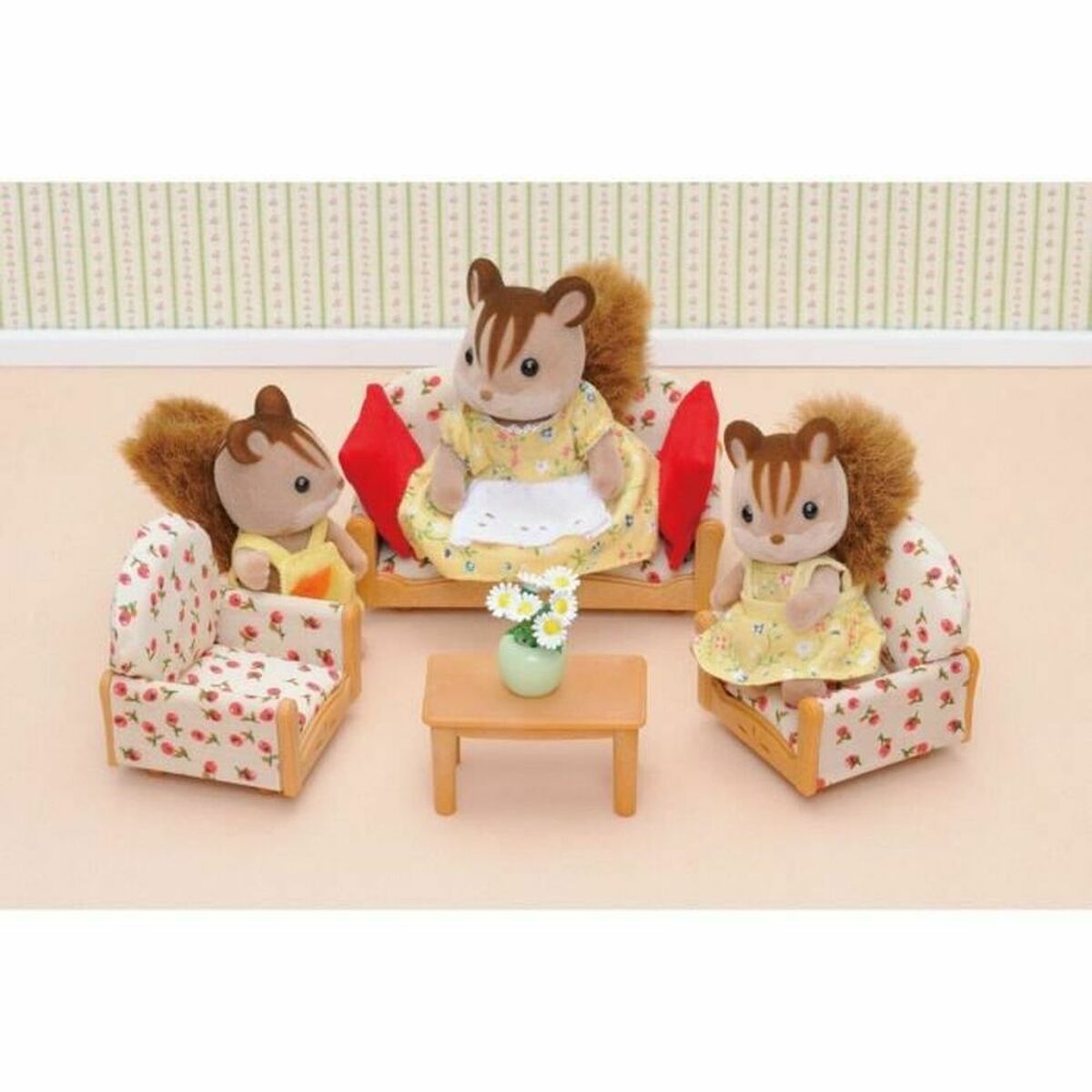 Accessori per Casa delle Bambole Sylvanian Families Sofa + 2 Armchairs + Table 4 S7156803_2
