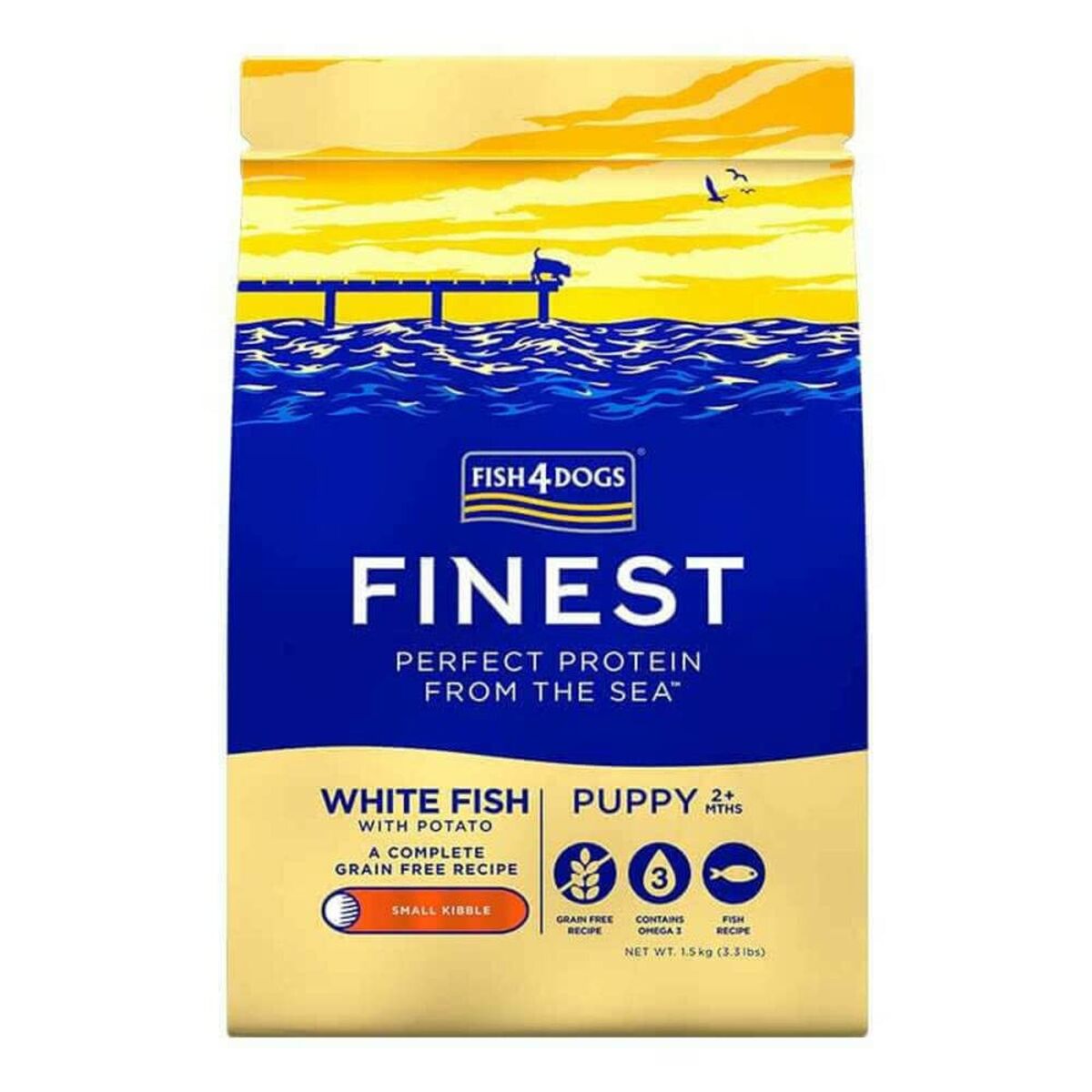 mangime FISH4DOGS Finest Puppy Small Complete White fish Pesce 1,5 Kg 2 S91106548_0