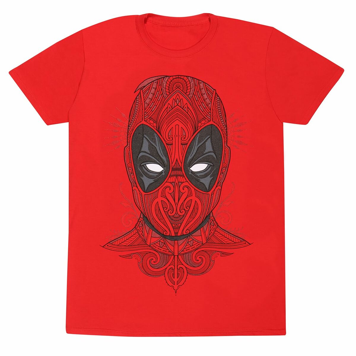 Maglia a Maniche Corte Deadpool Tattoo Style Rosso Unisex 2 D0800494_0