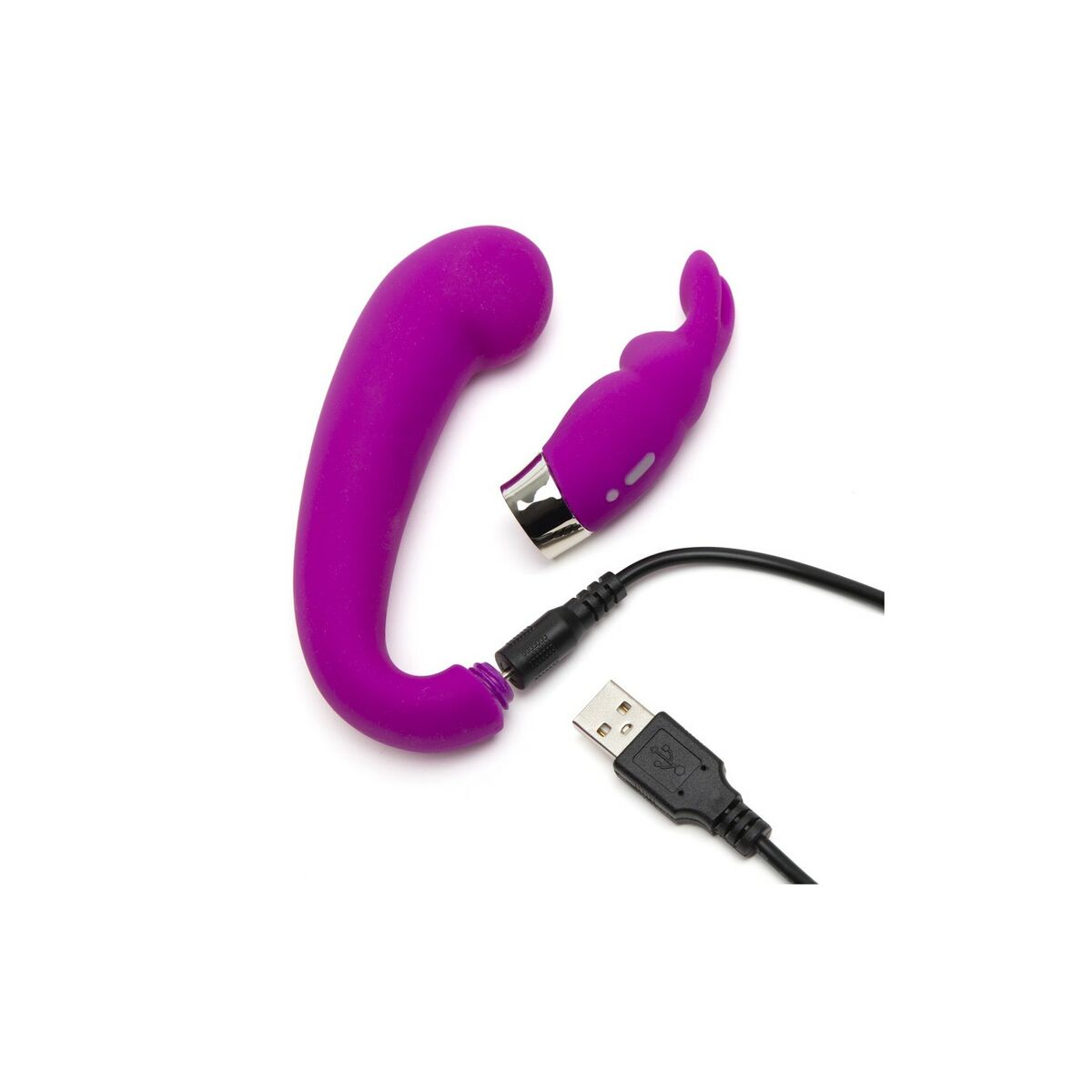 Vibratore Coniglio Happy Rabbit G-Spot Clitoral Curve Viola 30 x 40 cm 4 M0402492_2