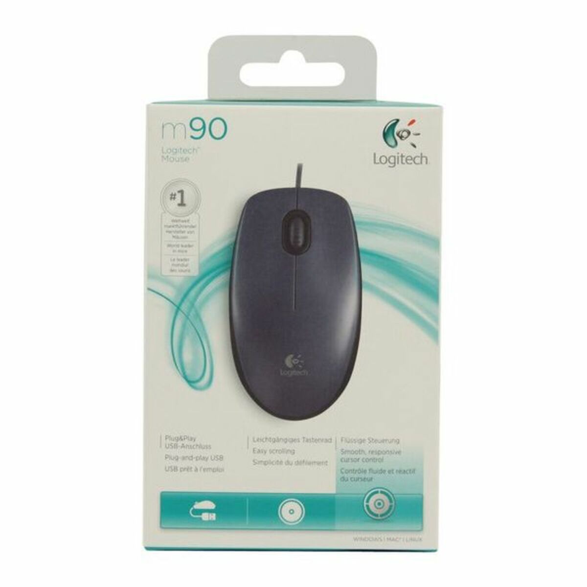 Mouse Ottico Mouse Ottico Logitech LGT-M90 USB Nero Grigio 6 M0515321_4
