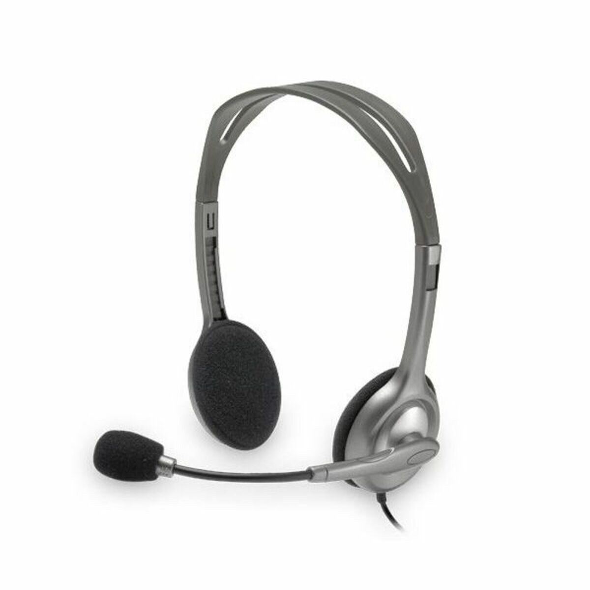 Auricolari con Microfono Logitech 981-000271 2 x Jack 1,4 m Nero Grigio 4 S0460367_2