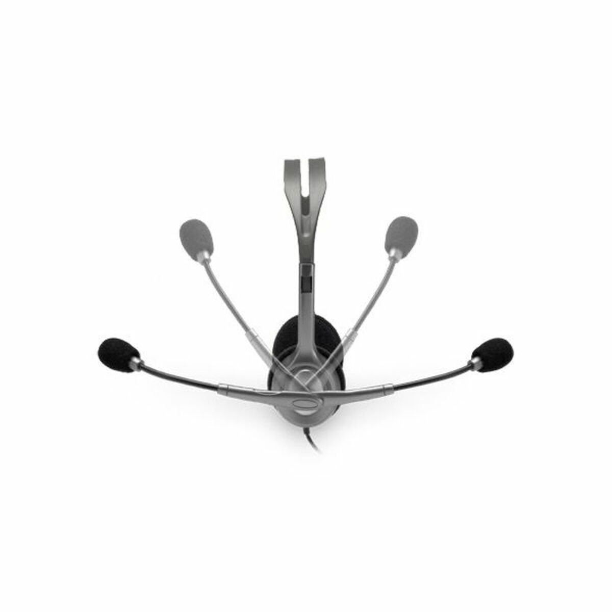 Auricolari con Microfono Logitech 981-000271 2 x Jack 1,4 m Nero Grigio 6 S0460367_4