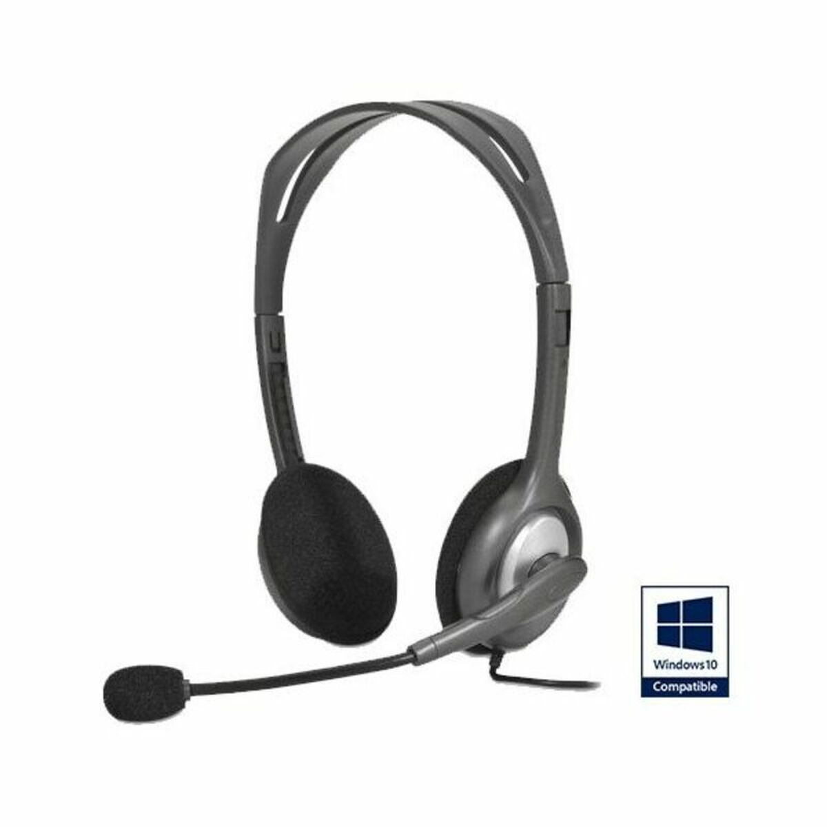 Auricolari con Microfono Logitech 981-000271 2 x Jack 1,4 m Nero Grigio 9 S0460367_7