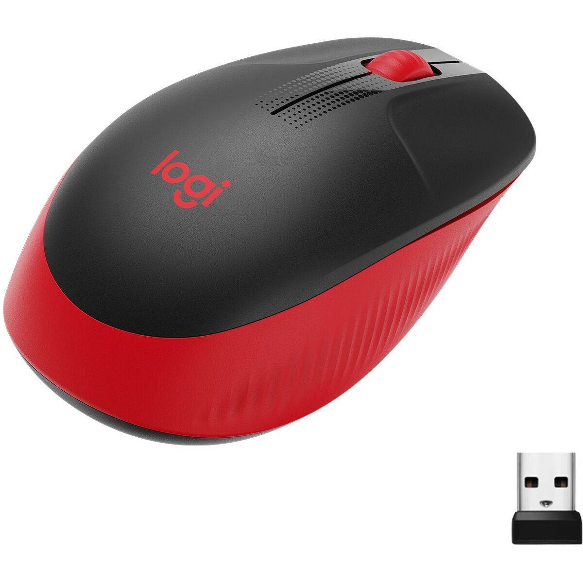 Mouse senza Fili Logitech M190 Rosso Nero/Rosso 3 M0515363_1