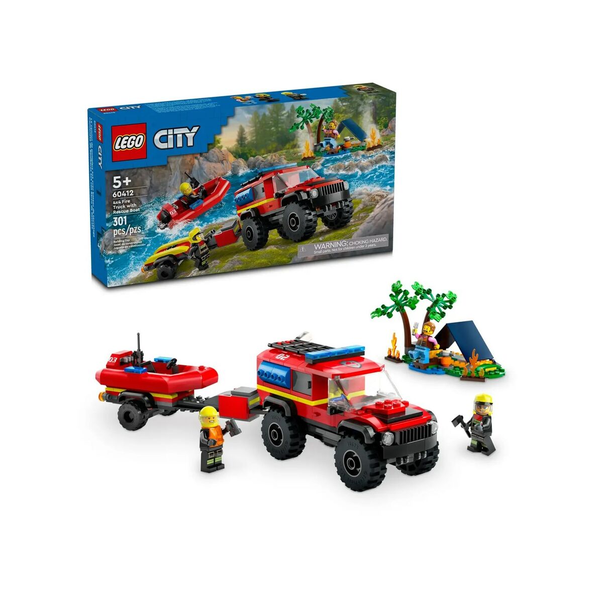Playset Lego 60412 4x4 Fire Engine with Rescue Boat 2 S7196071_0