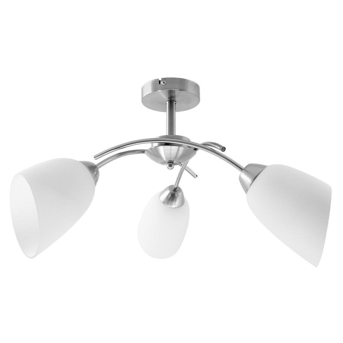 Lampadario Activejet NIKITA 3P Nikiel Bianco nichel Metallo Vetro 120 W 2 S9121692_0