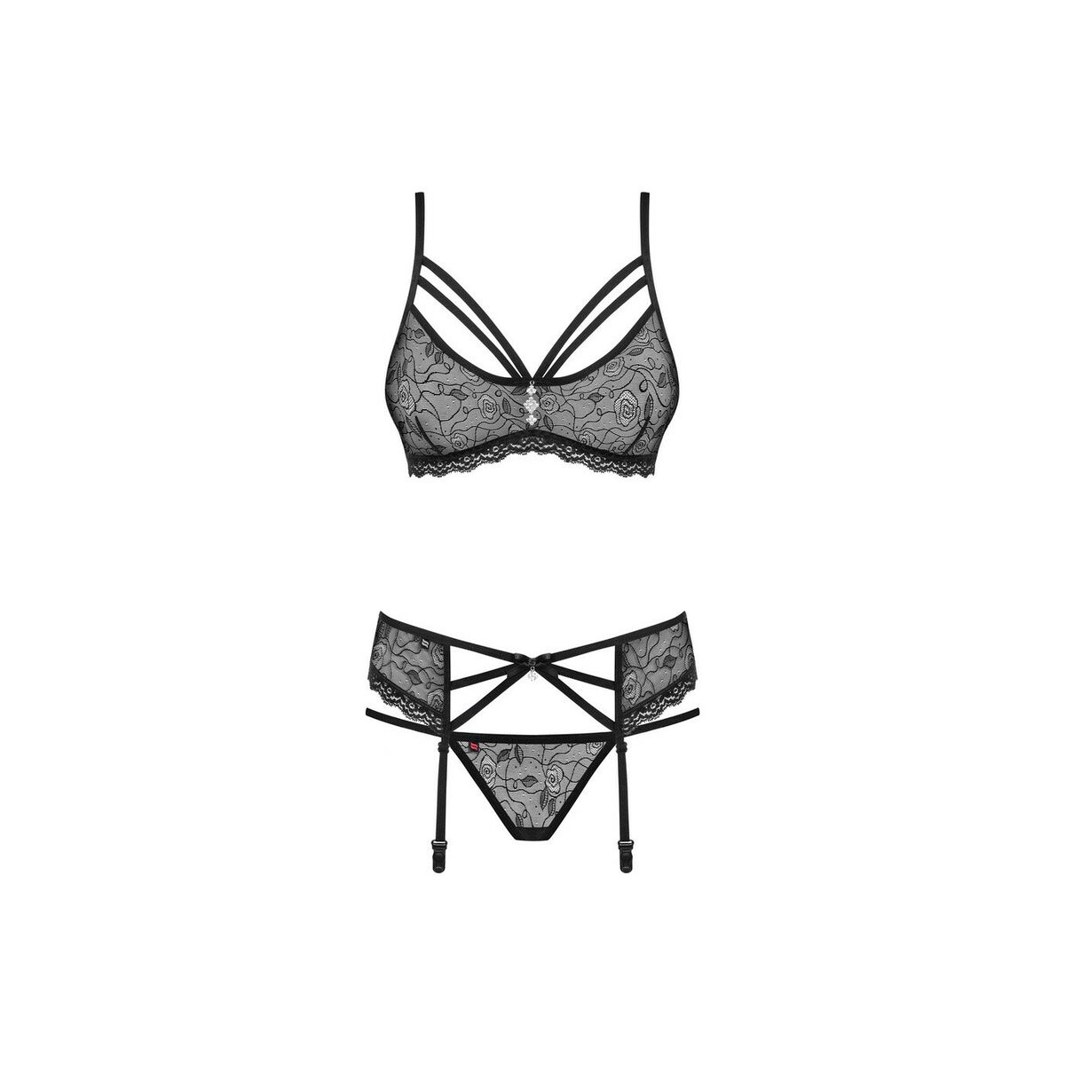 Set di Lingerie Obsessive 818-SEG-1 Nero L/XL 4 M0400613_2