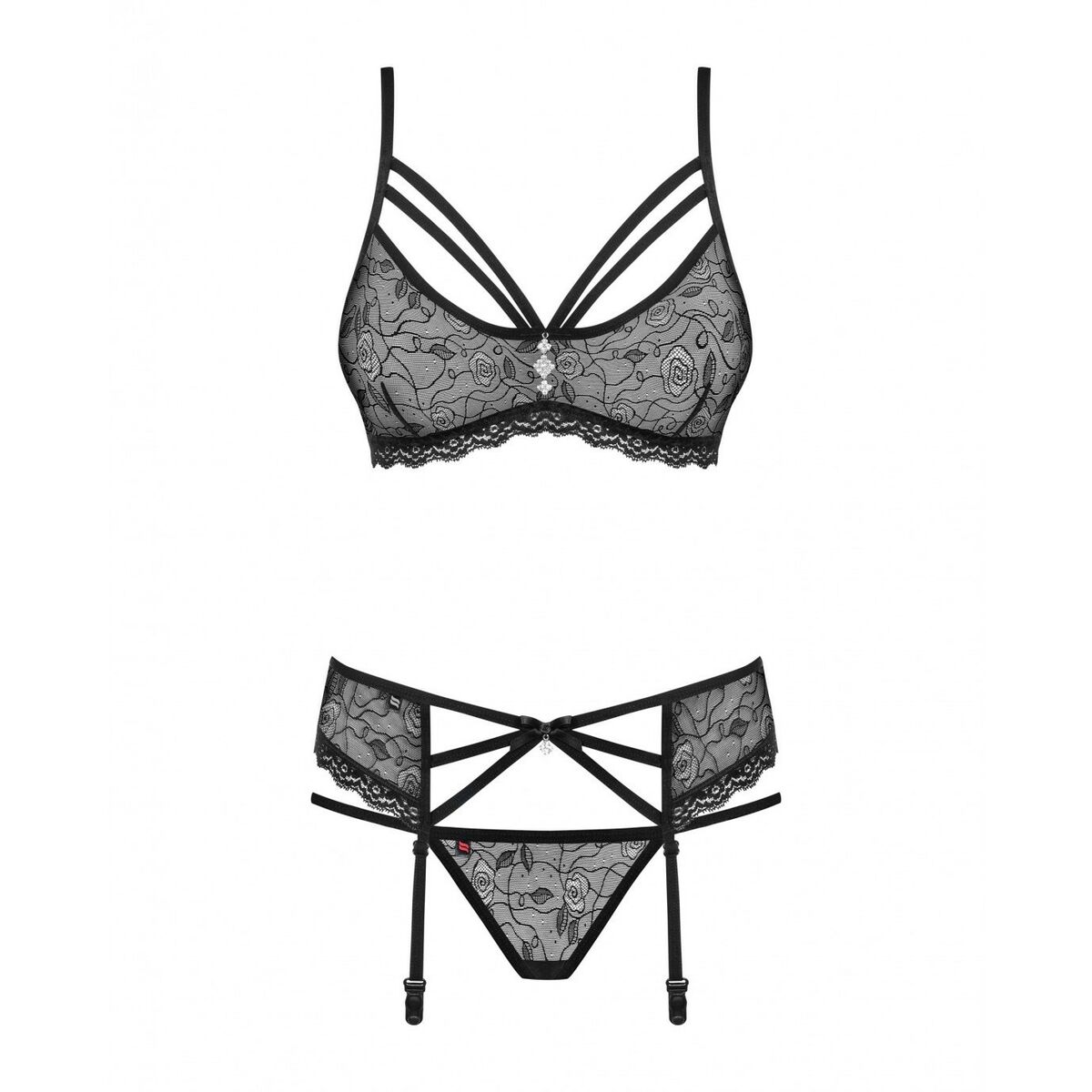 Set di Lingerie Obsessive 818-SEG-1 Nero L/XL 5 M0400613_3