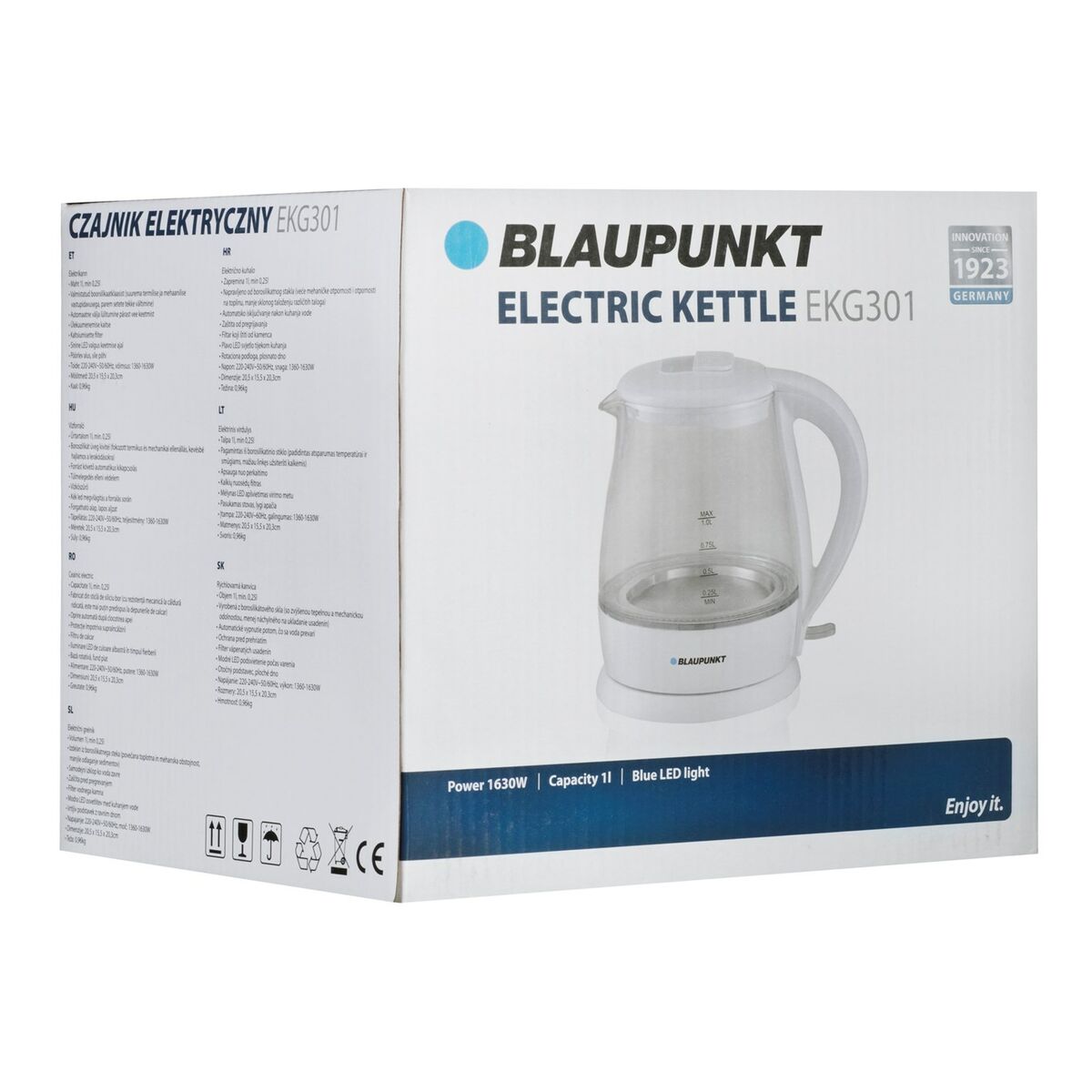 Bollitore Blaupunkt EKG301 Bianco Vetro Alluminio 1630 W 1 L 5 S9130297_3