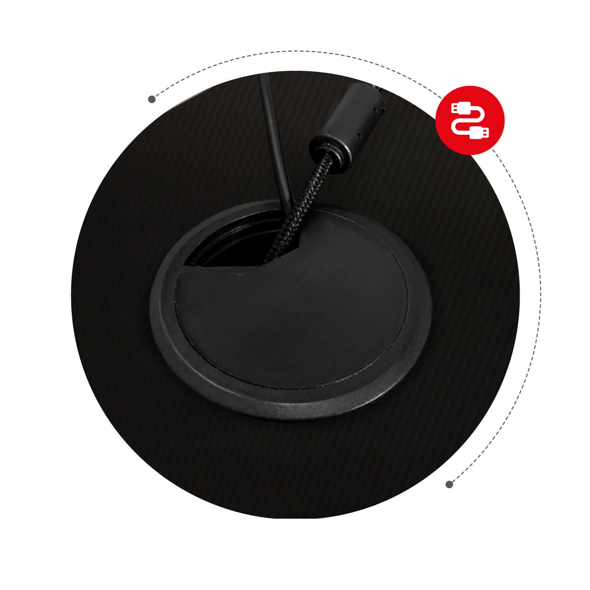 Scrivania Gaming Huzaro Hero 2.5 Nero Alluminio 120 x 60 cm 7 S9114378_5