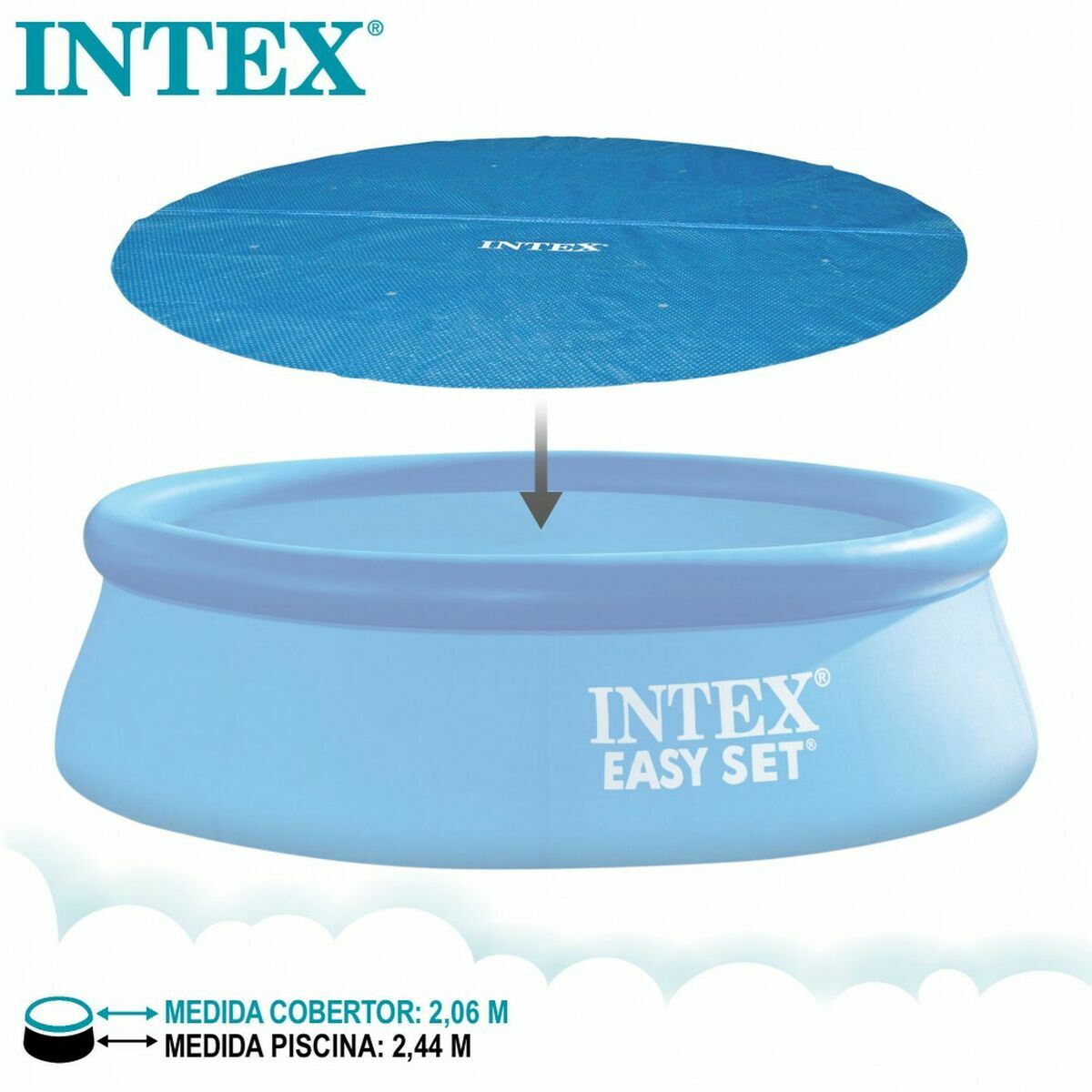 Copertura per piscina Intex Ø 244 cm Solare Rotondo 4 S2433412_2