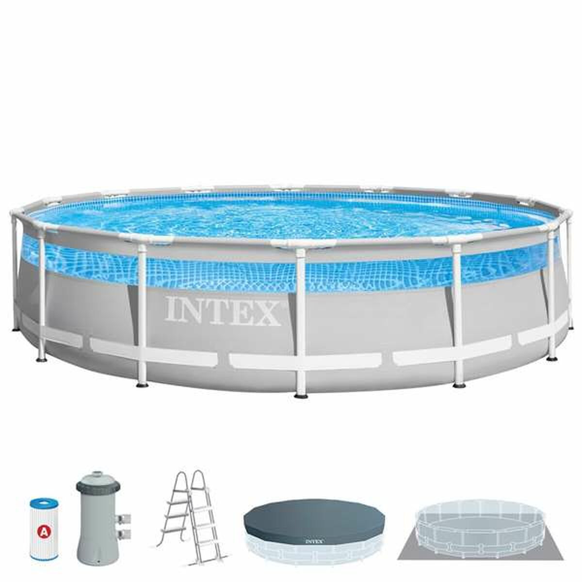 Piscina Rotonda con Depuratore Intex Clearview Prism Frame 427 x 107 cm 2 S2433406_0