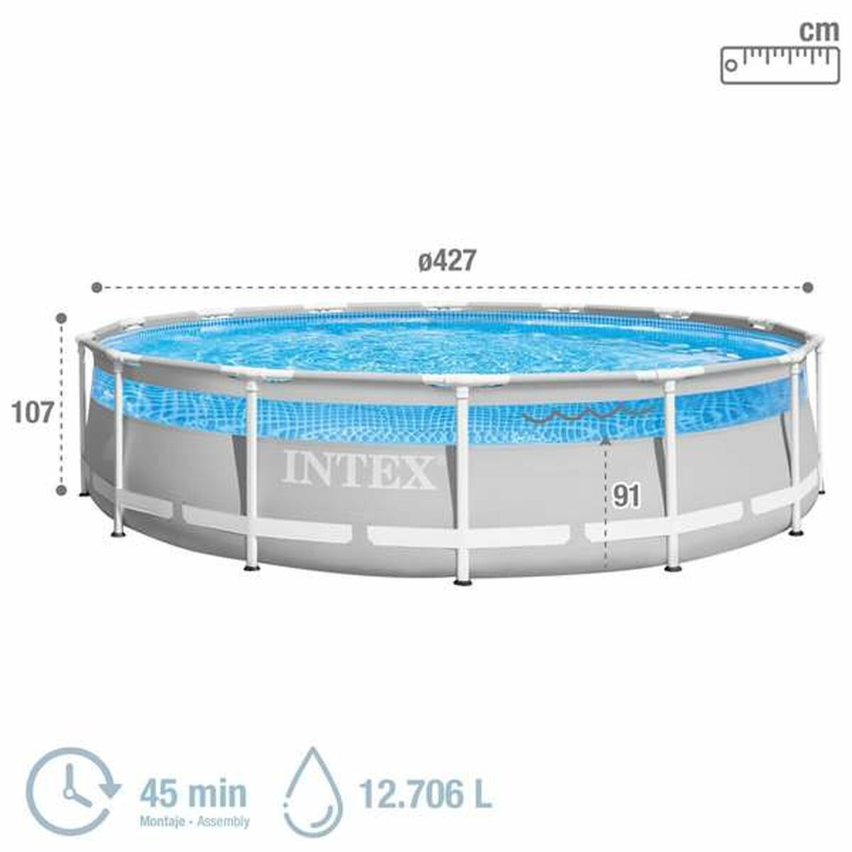 Piscina Rotonda con Depuratore Intex Clearview Prism Frame 427 x 107 cm 6 S2433406_4