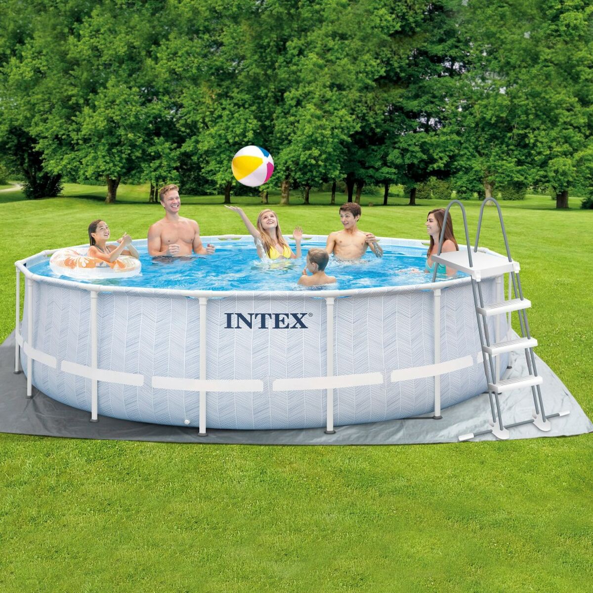 Piscina Smontabile Intex Chevron Prism Rotonda 427 x 107 cm 7 S2433410_5