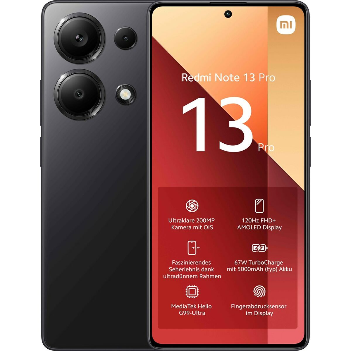 Smartphone Xiaomi Redmi Note 13 Pro 6,67" 8 GB RAM 256 GB Nero 2 M0804484_0