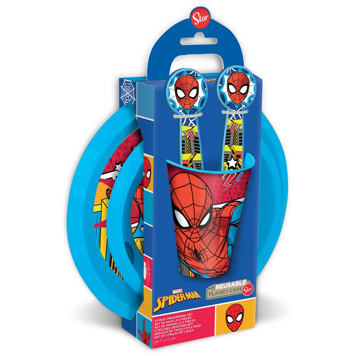 Set di Accessori per Bambini Spider-Man CZ11313 Plastica (5 Pezzi) 2 S37115716_0