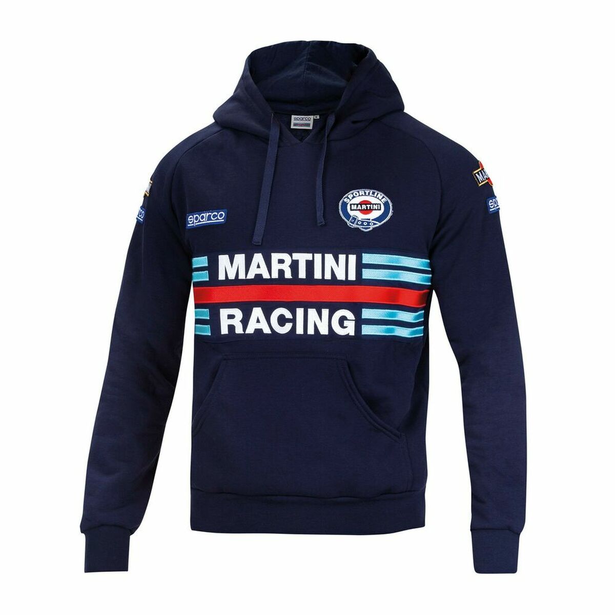 Felpa con Cappuccio Uomo Sparco Martini Racing Blu Marino 2 S3721345_0