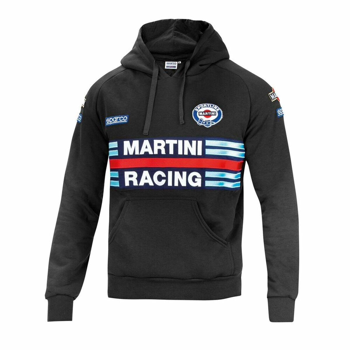 Felpa con Cappuccio Uomo Sparco Martini Racing Nero 2 S3721350_0