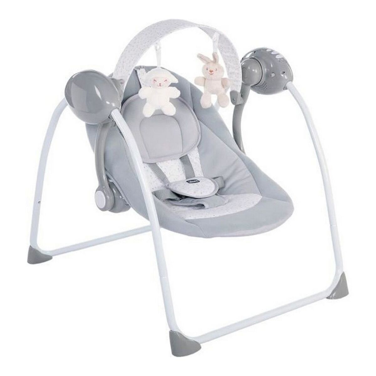 Sedia a Dondolo Chicco Relax & Play Swing Grigio Bianco 2 S7148484_0