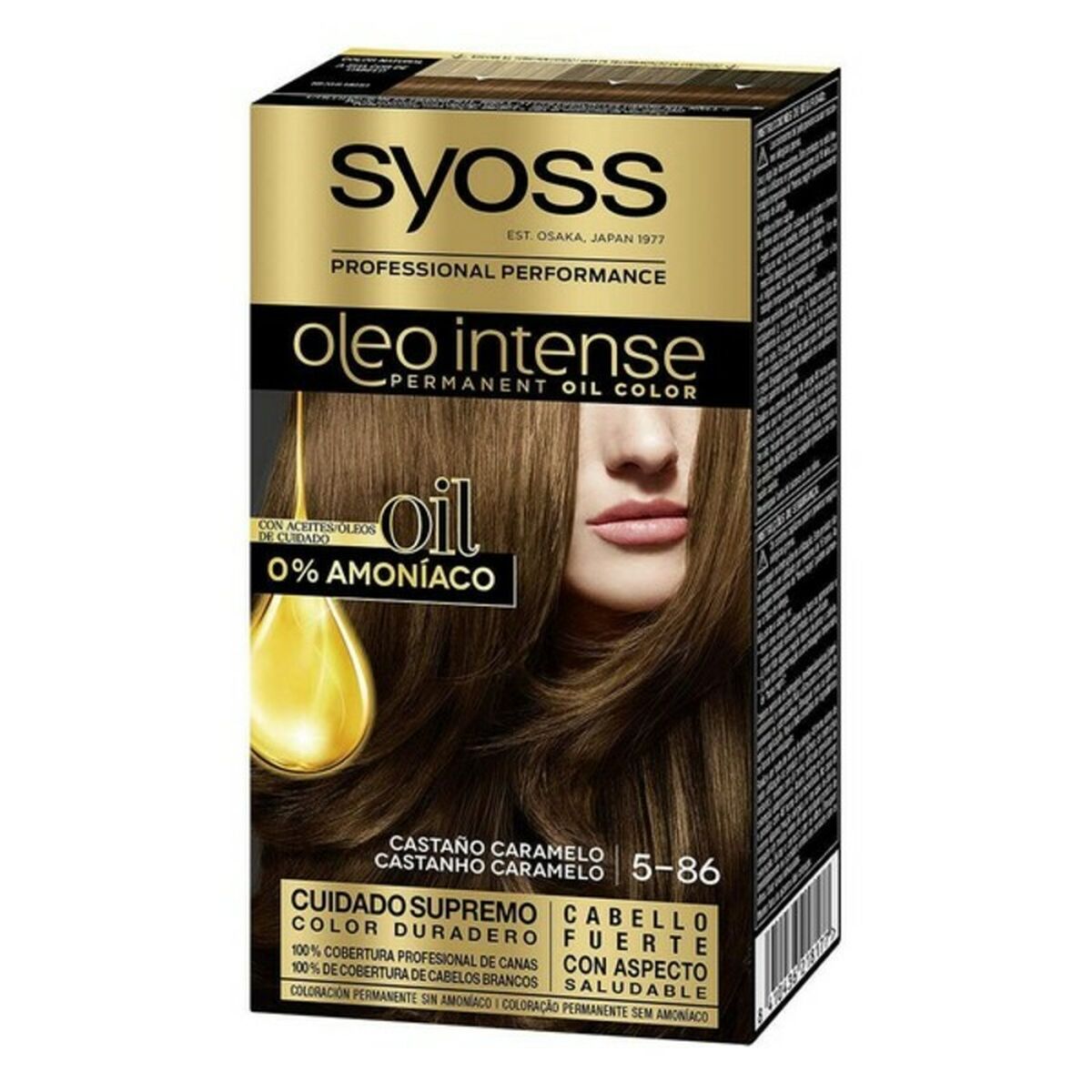 Tintura Permanente Syoss Olio Intense Senza ammoniaca Nº 5,86 Castano Caramello 2 S0585353_0